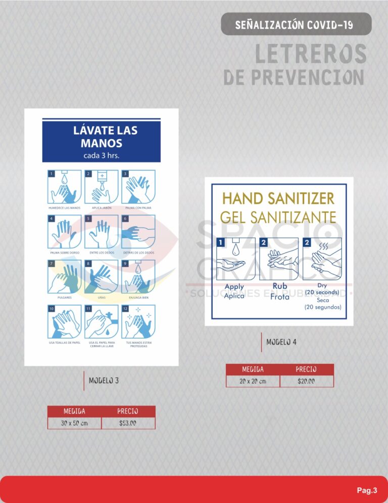 Señalamientos para prevención Covid