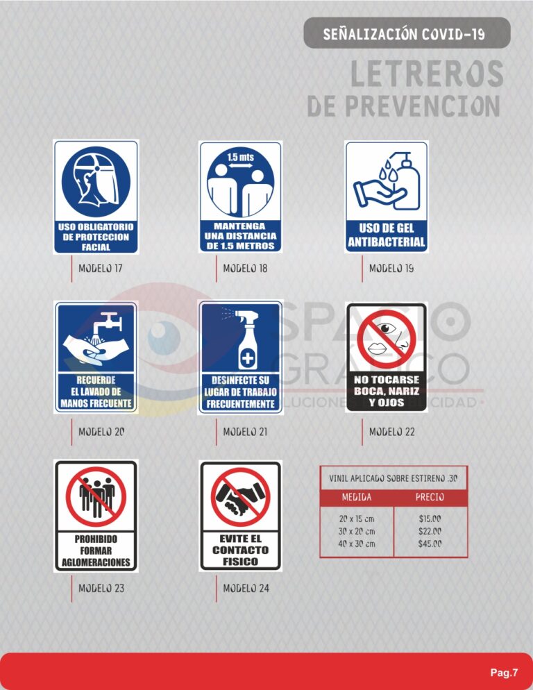 Señalización preventivos